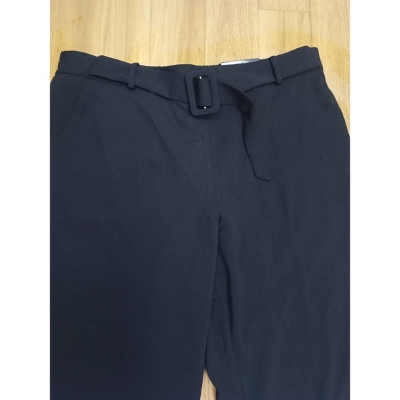 NWT Worthington Black Belt Front Crop Pants Work - Picture 4 of 6